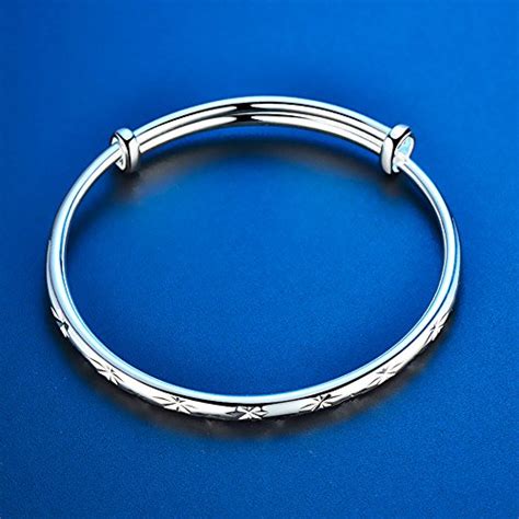 Choose from contactless same day delivery, drive up and more. GUIJI Star Bangle Bracelet 999 Sterling Silver Star Open ...