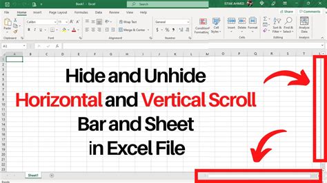 Hide And Unhide Horizontal And Vertical Scroll Bar And Sheet In Excel File Unhide The Scroll