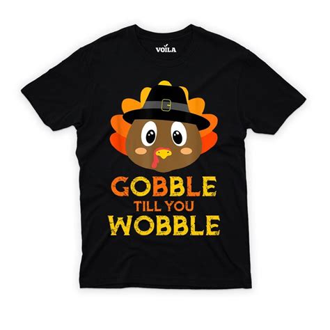 Gobble Til You Wobble Shirt For Men Thanksgiving Women V Neck Shirt