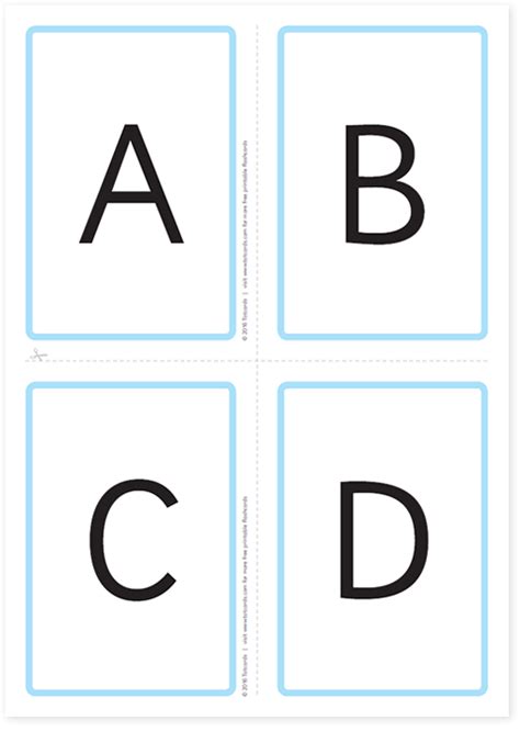 Printable Abc Flashcards Letters Only