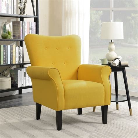 Enjoy free shipping on most stuff, even big i adore this accent chair! Shop Belleze Modern Linen Accent Chair Armrest Living Room ...