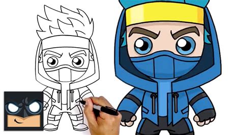 How To Draw Ninja Step By Step Fortnite Skin Easy Drawing Tutorial