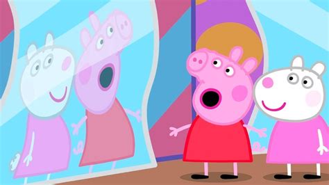 Peppa und Suzy besuchen ein Spiegelkabinett Cartoons für Kinder