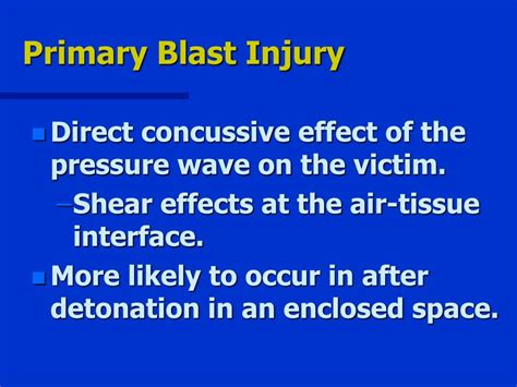 Ppt Medical Aspects Of Blast Injuries Powerpoint Presentation Free