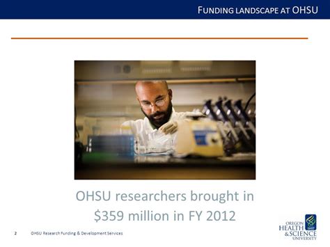 Funding Focus Ohsu Research October 2012 Ohsu Research Funding