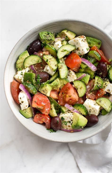 Avocado Greek Salad Recipe Salt And Lavender