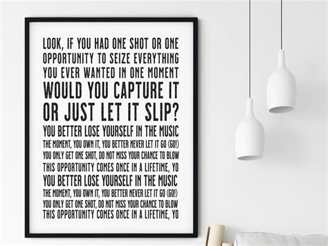 Video messaging for teams vimeo create: Eminem Lose Yourself Song Lyrics Poster Song Lyric Print | Etsy in 2020 | Song lyric posters ...