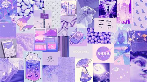 Lavender Purple Aesthetic Collage In 2021