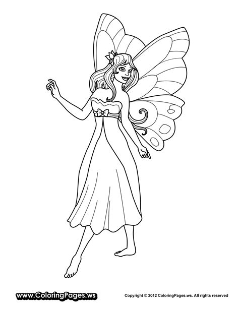 Printable Fairy Princess Barbie Coloring Page In 2021 Barbie Coloring Porn Sex Picture