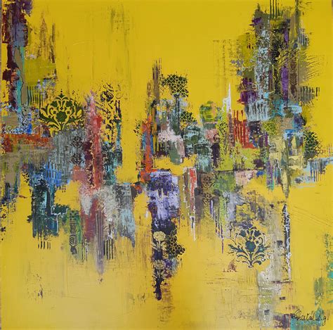 Yellow Abstract Painting Abstract Large Painting Abstract Artwork