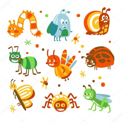 Illustration Cartoon Bugs Cartoon Funny Insects And Bugs Set