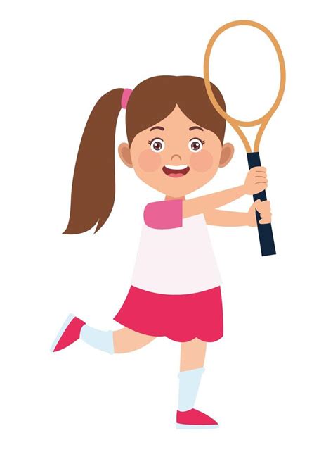 Girl Playing Tennis 2505879 Vector Art At Vecteezy