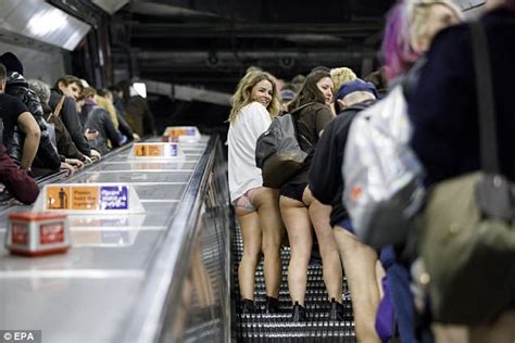 Exhibitionists Strip To Underwear For No Pants Subway Ride Daily Mail Online