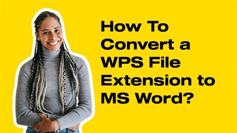 How To Convert A Wps File Extension To Ms Word Youtube