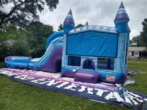 Frozen Ice Castle Bounce House With Slide Wet Or Dry Jumping Jacks Event Rentals Springfield MO