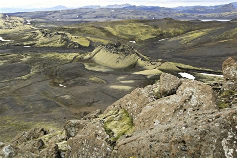A View From The Summit Of Laki Crater In South Central Iceland Laki