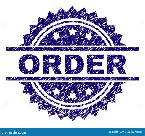 Scratched Textured Order Stamp Seal Stock Vector Illustration Of