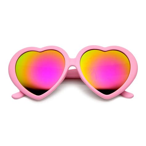 women s cute oversize heart shape mirror lens sunglasses 9764 heart shaped sunglasses