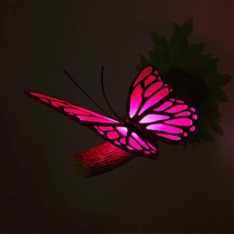 Pink Butterfly 3d Led Wall Light New