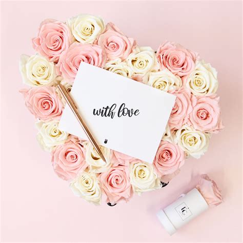 Classic Infinity Rosebox Bridal Pink And Pure White L Rosen Box