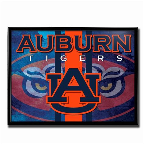 Auburn Tigers Grunge 24x18 Football Poster Auburn Tigers Auburn