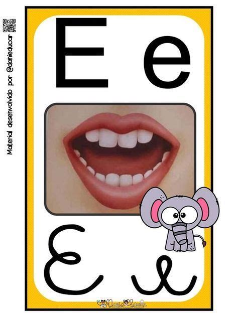 An E Is For Elephant With The Letter E In Front Of It S Mouth
