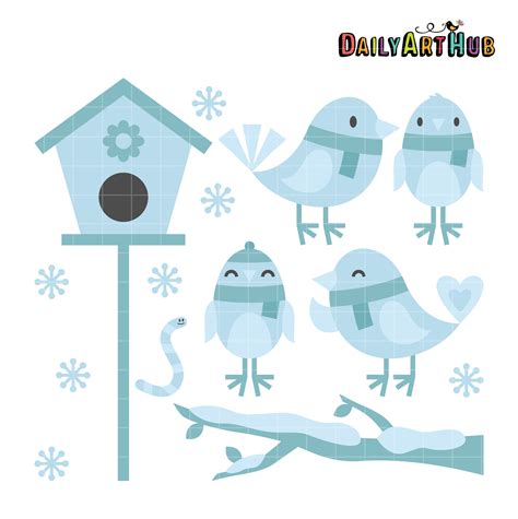 Winter Birds Clip Art Set Daily Art Hub Free Clip Art Everyday