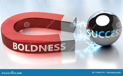 Boldness Helps Achieving Success Pictured As Word Boldness And A