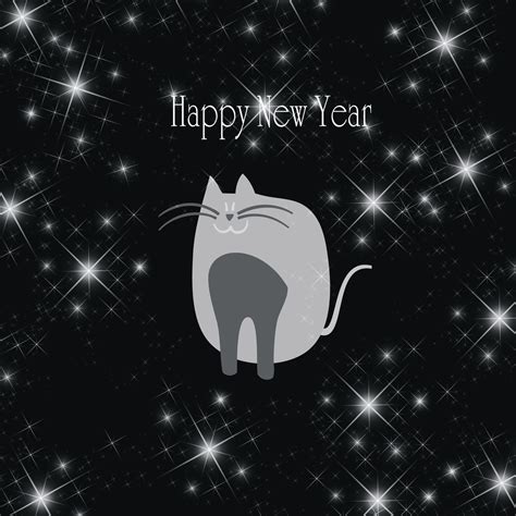 Black And Gold New Year Cat Free Stock Photo Public Domain Pictures