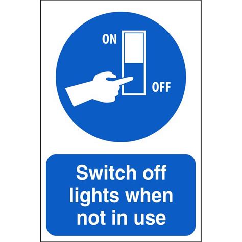 Switch off, put on, turn off the televisionthe light etc.:are there others verbs to express this? Switch Off Lights Signs | Mandatory Construction Safety ...