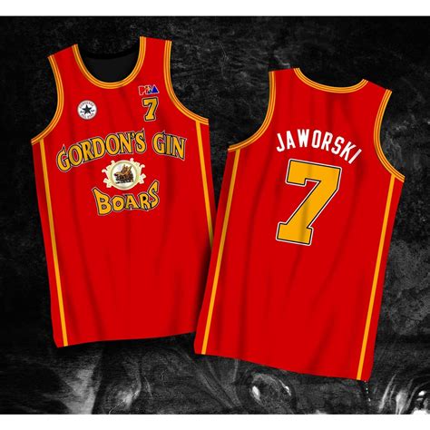 Pba Retro Jersey Gordons Gin Boars Robert Jaworski 7 Jersey Full