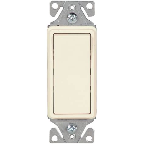 Eaton 15 Amp 3 Way Light Almond Illuminated Rocker Light Switch In The