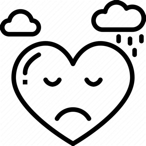 Emoji Emotion Feeling Heart Love Sad Valentine Icon Download On