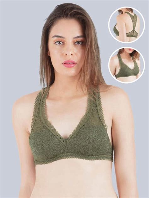 Buy Shyle Green Lace Padded Bralette Online