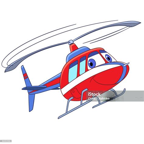 Cartoon Flying Helicopter Stock Illustration Download Image Now Air
