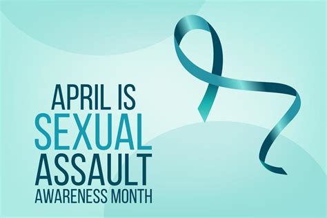 Sexual Assault Awareness Month Concept Banner Template With Teal