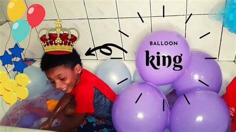balloon pop challenge in bathtub kristian s krazy klubhouse youtube
