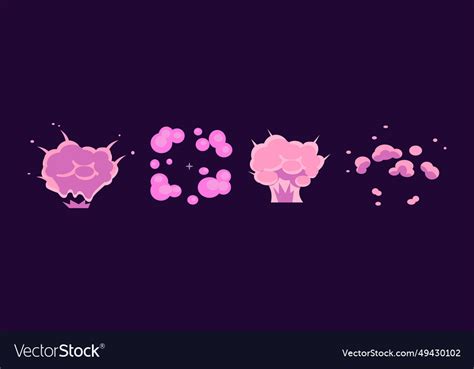 Comic Purple Explosion Or Burst And Boom Effect Vector Image