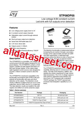 STP08DP05 Datasheet PDF STMicroelectronics