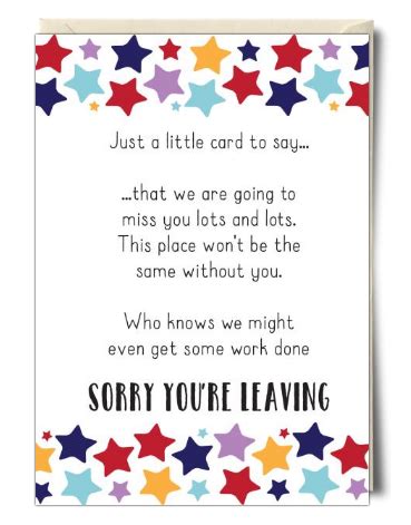Funny goodbye quotes are useful to specially thank and say goodbye to someone in funny and creative way, so as to ease the emotion of saying goodbye and make it actually fun!. An awesome Leaving card from Silly Prints | Leaving cards ...
