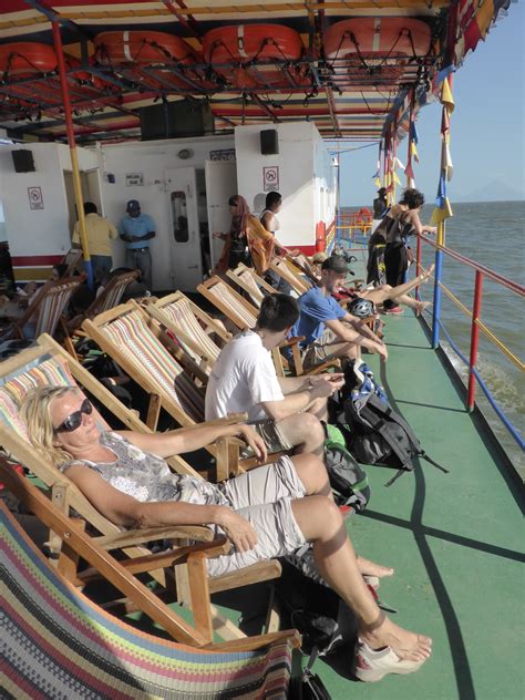 Peta Soaking Up The Sun On The Ferry To Ometepe A Picture From