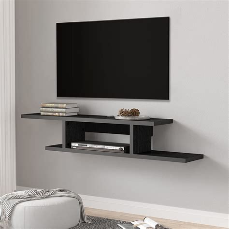 Fitueyes Floating Tv Cabinet Stand Wall Mounted Av Media Console Shelf