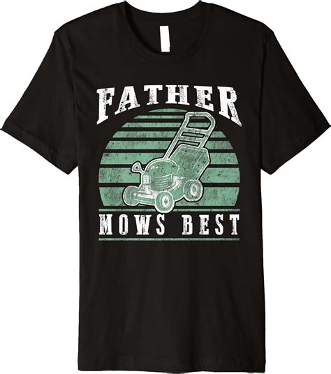Mens Fathers Mows Best Riding Mower Retro Fathers Day T