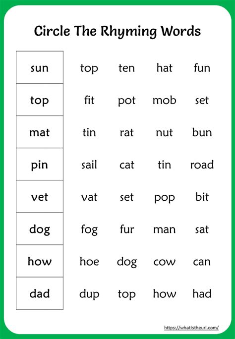 Rhyming Words Worksheets For Grade 2 Rel2 Your Home Teacher