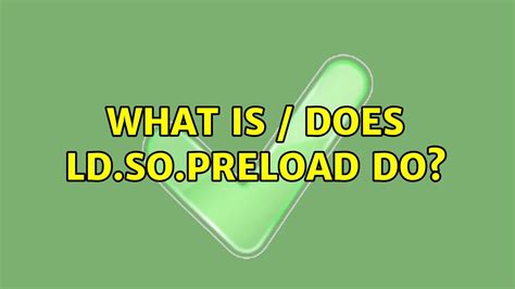 What Is Does Ldsopreload Do Youtube