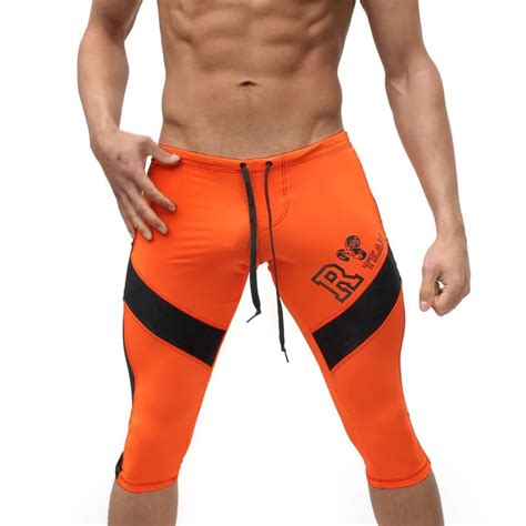 1pcs Aqux Men Tight Running Shorts Male Gym Yoga Shorts Polyester Sport Cycling Jogging Apparel