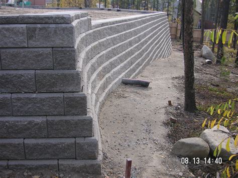 Huge Allan Block Retaining Wall For New Home Jats Backyard Landscaping