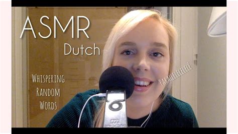 Asmr Dutch Whispering Random Words Very Close Up Ear To Ear Youtube