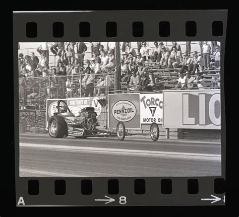 Front Engine Dragster Lions Drag Strip Scene Vintage 35mm Race