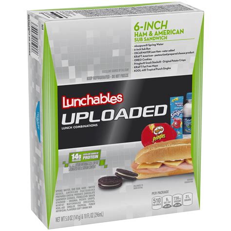 lunchables uploaded 6 inch ham and american sub sandwich lunch combination 150z box garden grocer